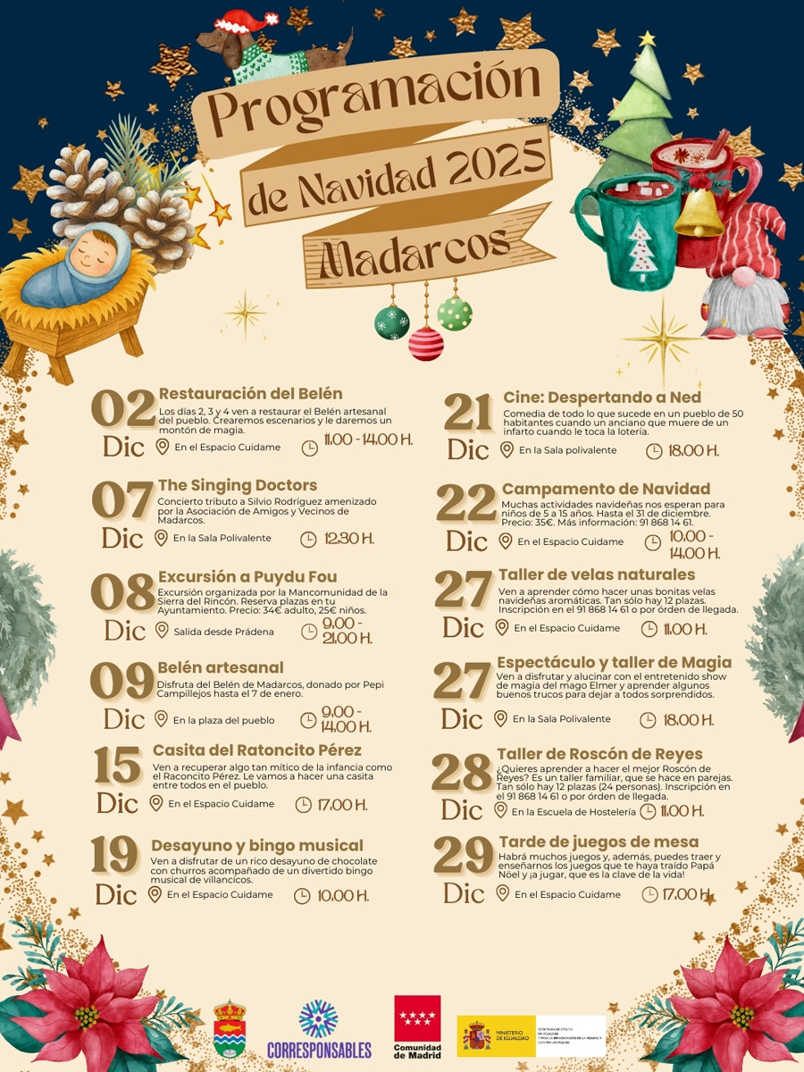 Programación Navidad 2025 en Madarcos