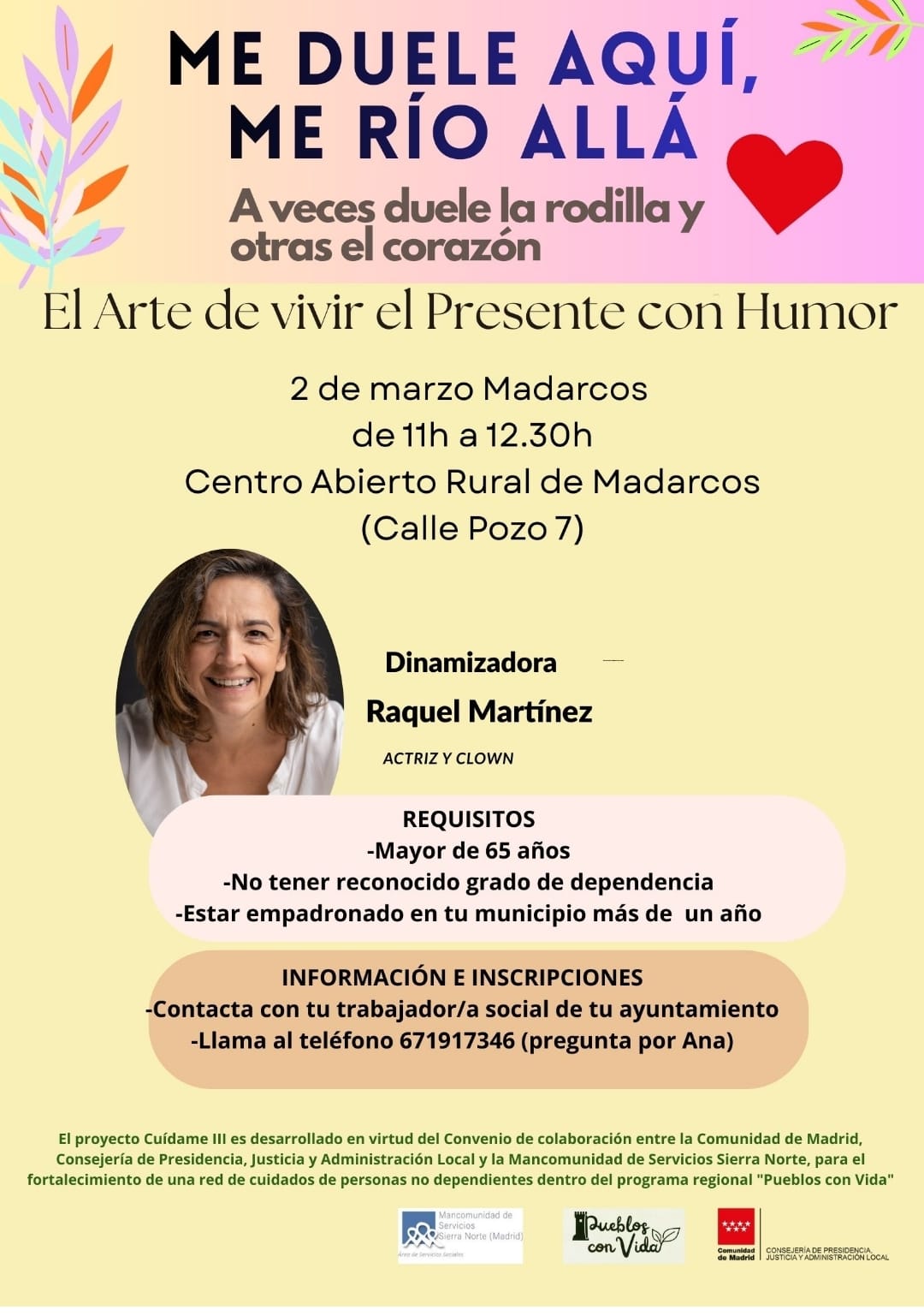 Taller vivir el presente con humor